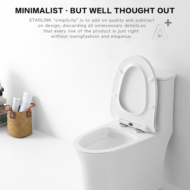 Soft-Edged and Streamlined Siphonic Toilet for Modern Washrooms