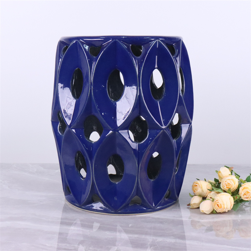Fine Workmanship and Functional of Hollow Out Series Ceramic Stool