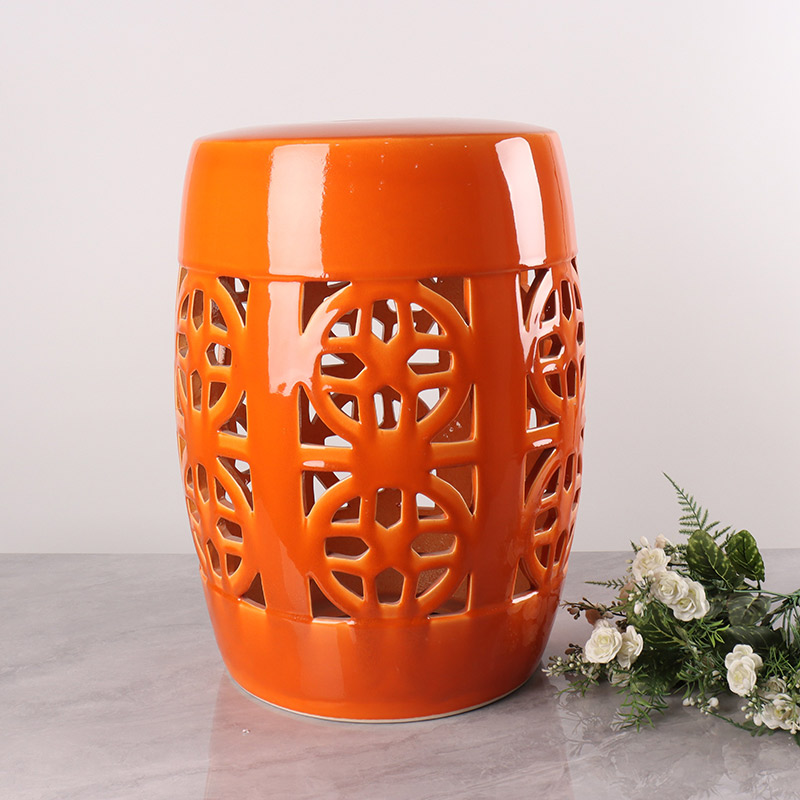 Home & Garden Modern Hollow Out Design Luxury Decoration Ceramics Stool