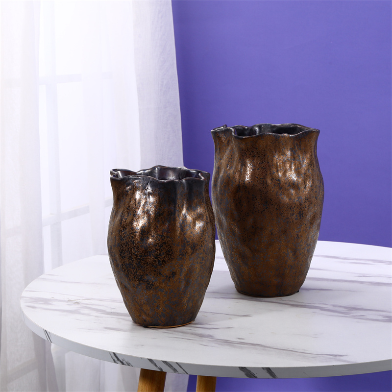 Unique Irregularity Surface Home Décor Ceramic Pot & Vase