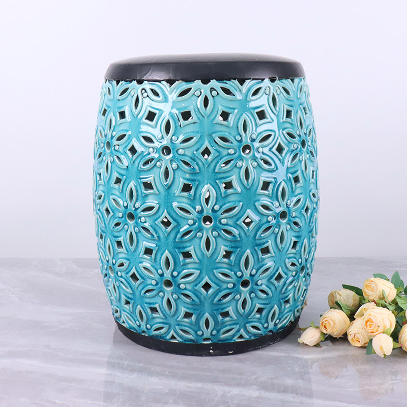 Hollow out Modern Style Home Decor Ceramic Stool 