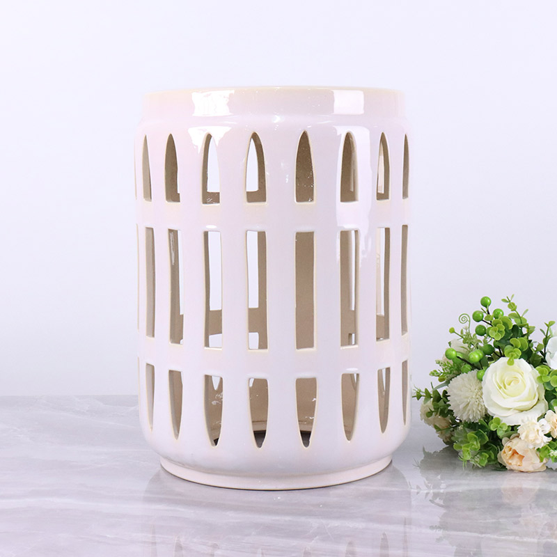 Hollow out Modern Style Home Decor Ceramic Stool 