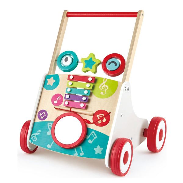 Wooden Stylish Baby Push Walkers, 2-in-1 Use as Push & Pull Toys, Cute Kitchen Push Stroller Walker Wagon for Children Toddler 1-3 Years