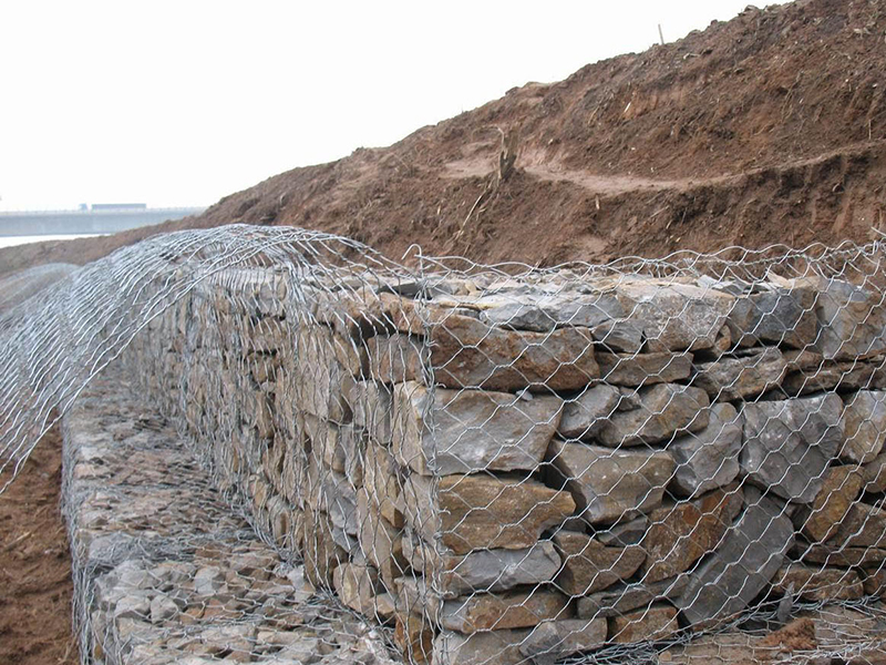 Galvanized Wire Woven Gabion Mesh for River Reinforcement