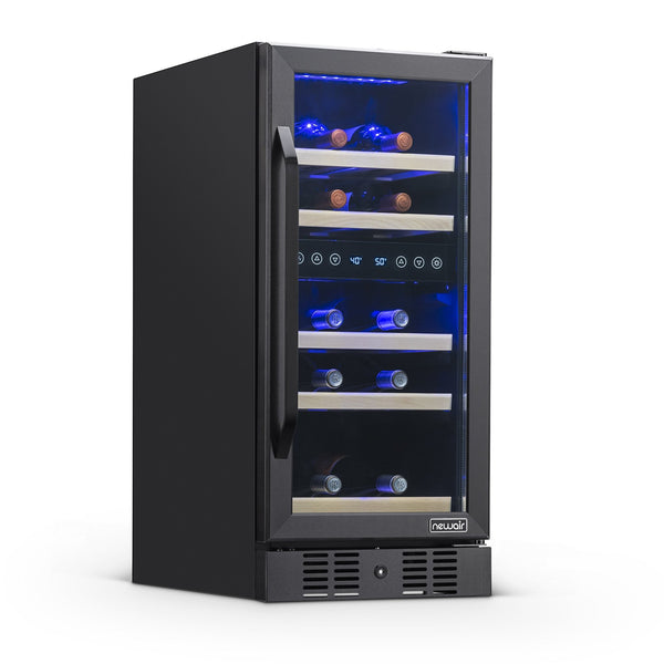 NewAir Freestanding 16 Bottle Compressor Wine Fridge in Stainless Stee  Wine Beer Cooler Direct