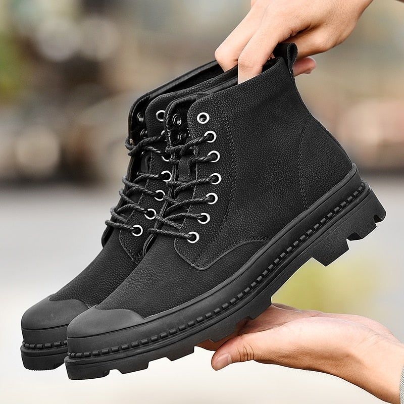 Guarantee Quality Men's Blais Celek Memory Foam Waterproof Lace Up Boot Black - Shop Best Shoes