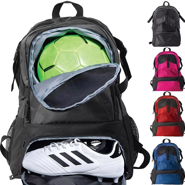 Custom Logo Large Capacity Casual Outdoor Gym Basketball Sports Ball Bag Backpack With Shoes Compartment