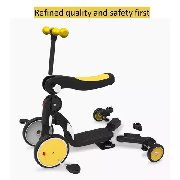 Wholesale Foldable 5 In 1 Child Three Wheel Kids Scooter Foot Scooter