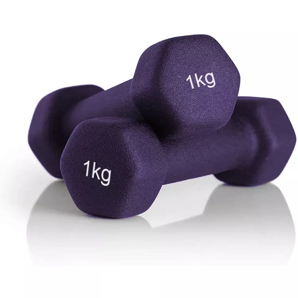 1kg Basics Neoprene Dumbbell Hand Weight/fitness/yoga/best tool for loss your weight/thin arm
