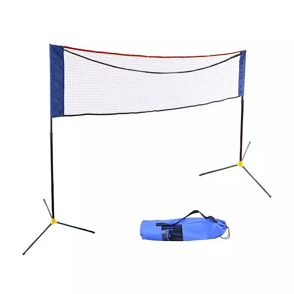  Foldable Height Adjustable tennis Net Set Equipment with Poles Stand and Carry Bag Outdoor Garden Beach Sports