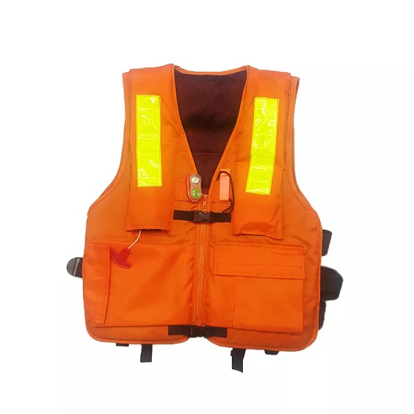 Solar standard inflatable life jacket with rescue Indicator lamp