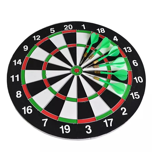 High Quality 15'' Double Target Dart Magnetic New Indoor Sport Double Target Dart Magnetic Flocking Dartboard for Wholesale 1pcs