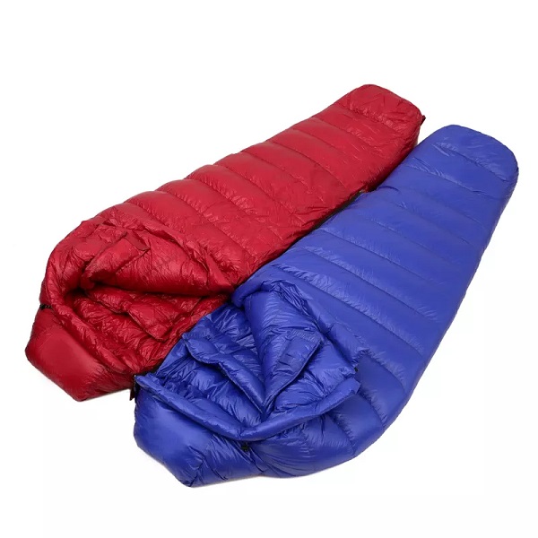 High Quality 4 Seasons Lightweight Portable Waterproof Camping White Goose Down Mummy Sleeping Bag with Compression Sack