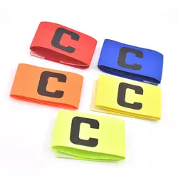 customized personalised armband high quality nylon multi-color football C captain soccer band