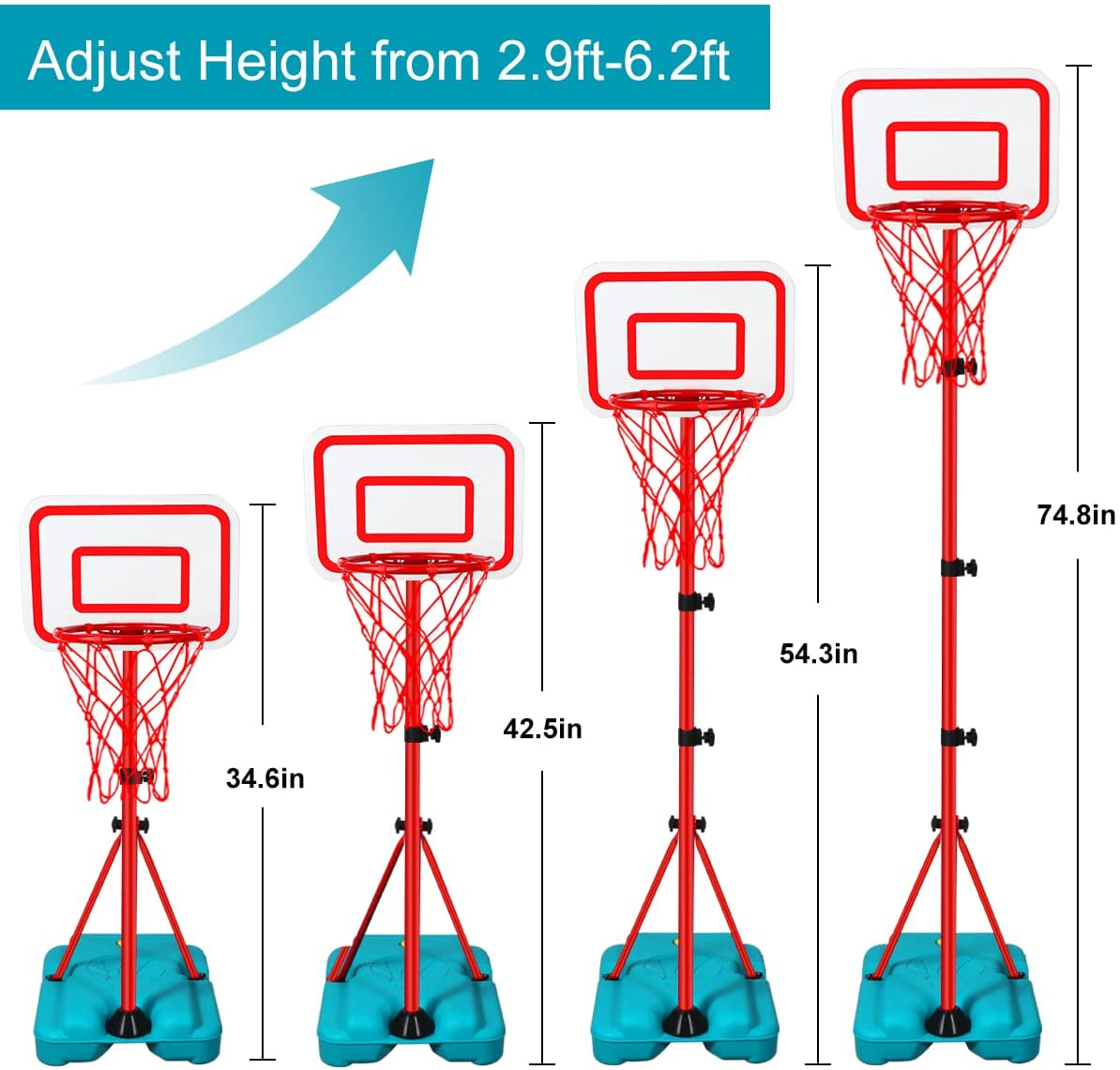 Best Choice kids basketball hoop set game,mini basketball hoop adjustable with stand