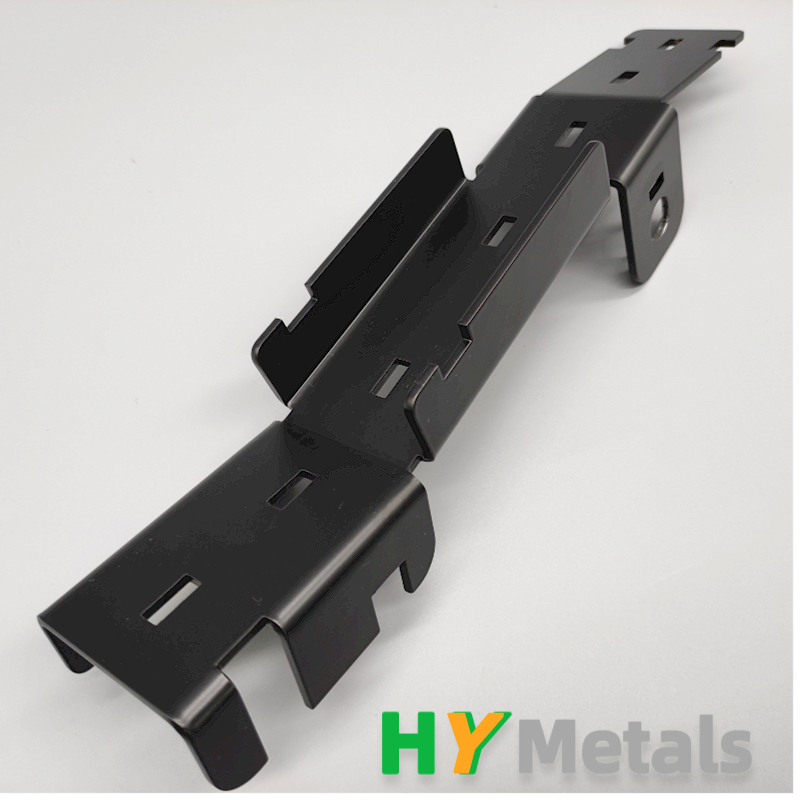 Stainless steel sheet metal bracket with black powder coating custom sheet metal parts