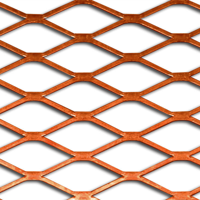 Copper Expanded Mesh For Decorations Projects And Design Industry