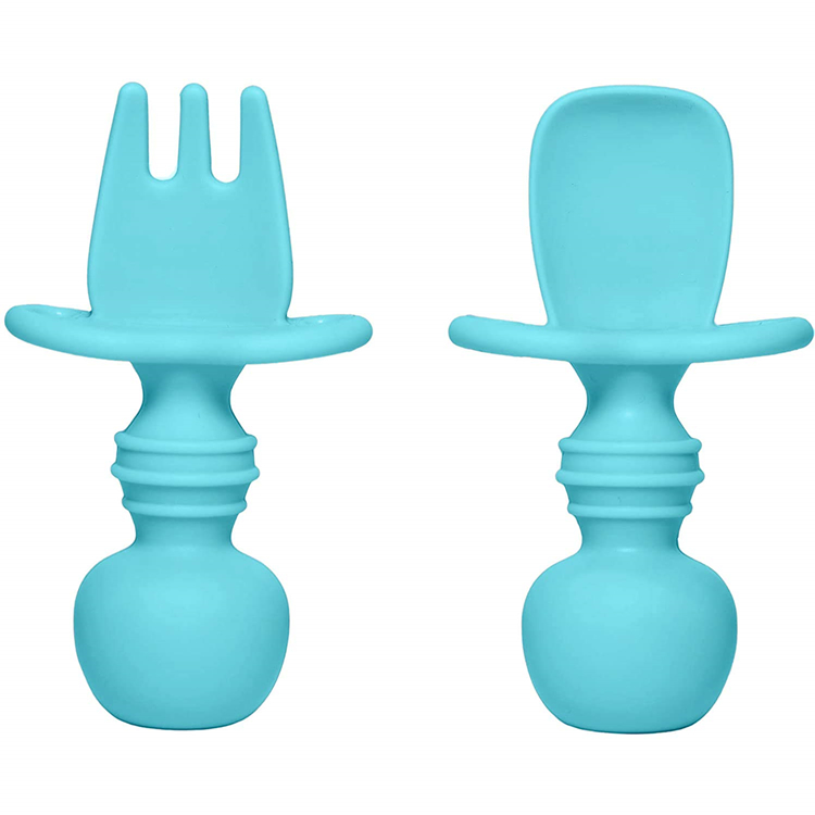 Training silicone spoon and fork tableware