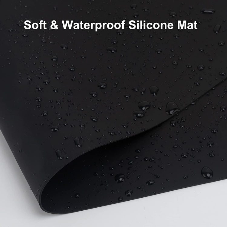 Non slip silicone pad for storing kitchen utensils