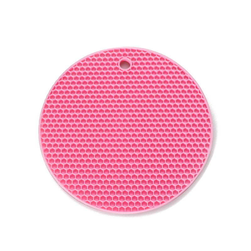 Heat resistant circular silicone cooking pad