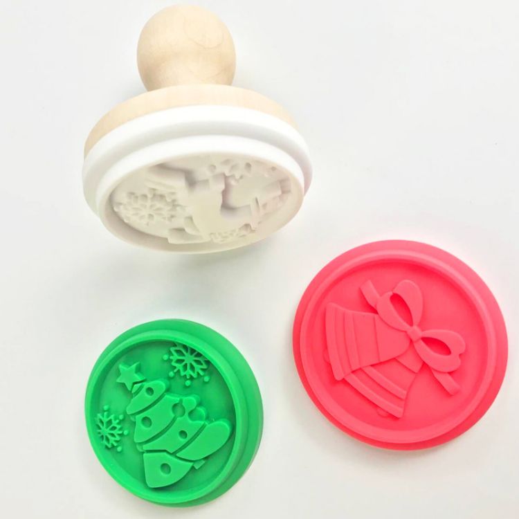 Christmas snowflake shaped silicone biscuit stamping seal