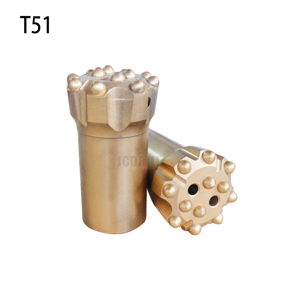 T51 115mm Ballistic Spherical Thread Button Bits Rock Drilling