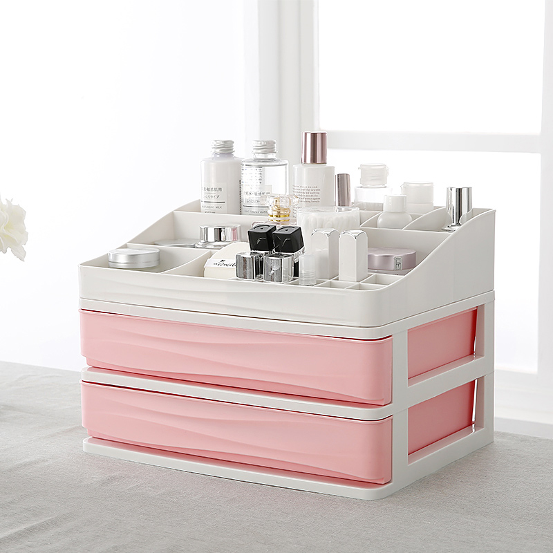 Multilayer cosmetics plastic storage box 02