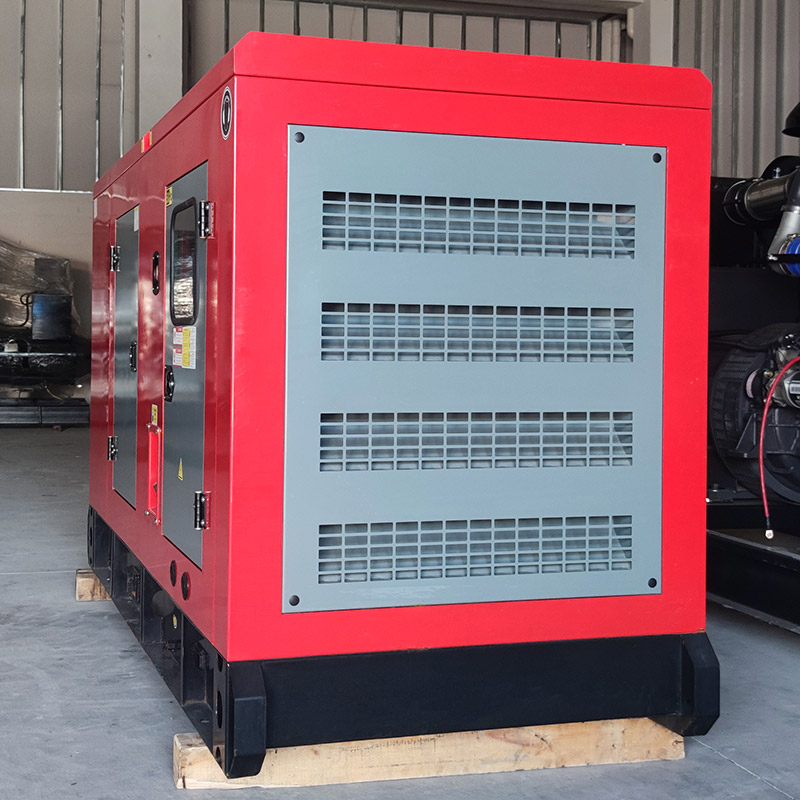 Diesel generator set with generator set container housing for high-rise buildings.