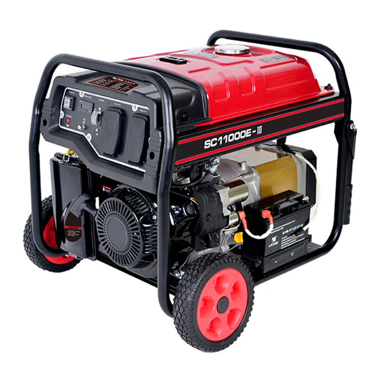  SC11000E-III 9000W Electric Start Gasoline Generator with Wheels Made in China