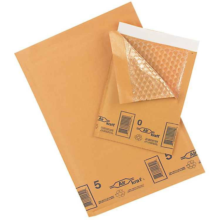 Self seal brown kraft bubble bag