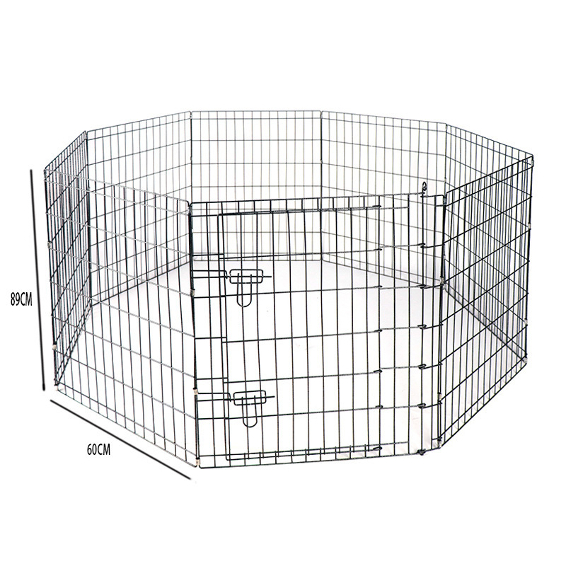  High quality foldable pet fence metal six-piece pet octagonal iron cage