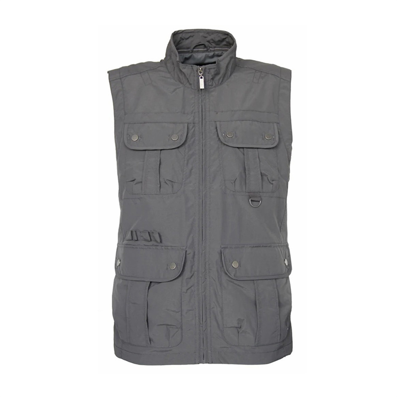 Men's Outerwear Multi-Pocket Vests Casual Work Sleeveless Jacket