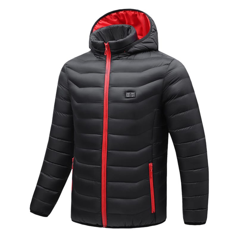 Women's Heated Jacket with Battery Pack, Windproof Electric Insulated Coat with Detachable Hood Slim Fit