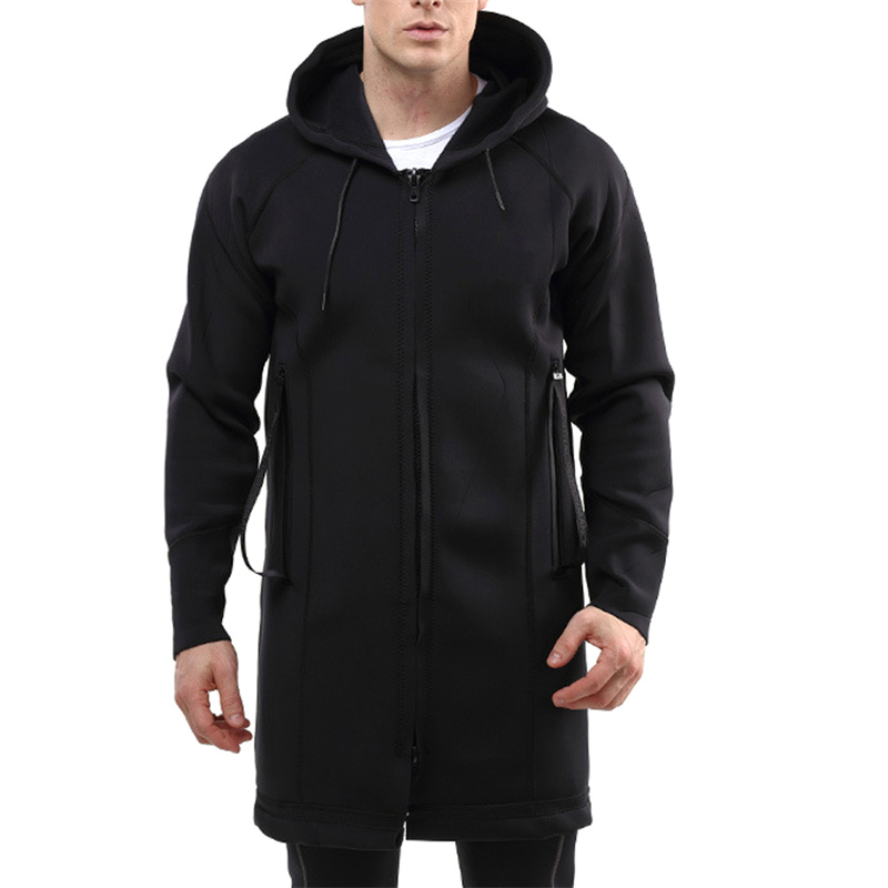 Waterproof Windbreaker Long Rain Jacket For Men Lightweight Hooded Raincoat