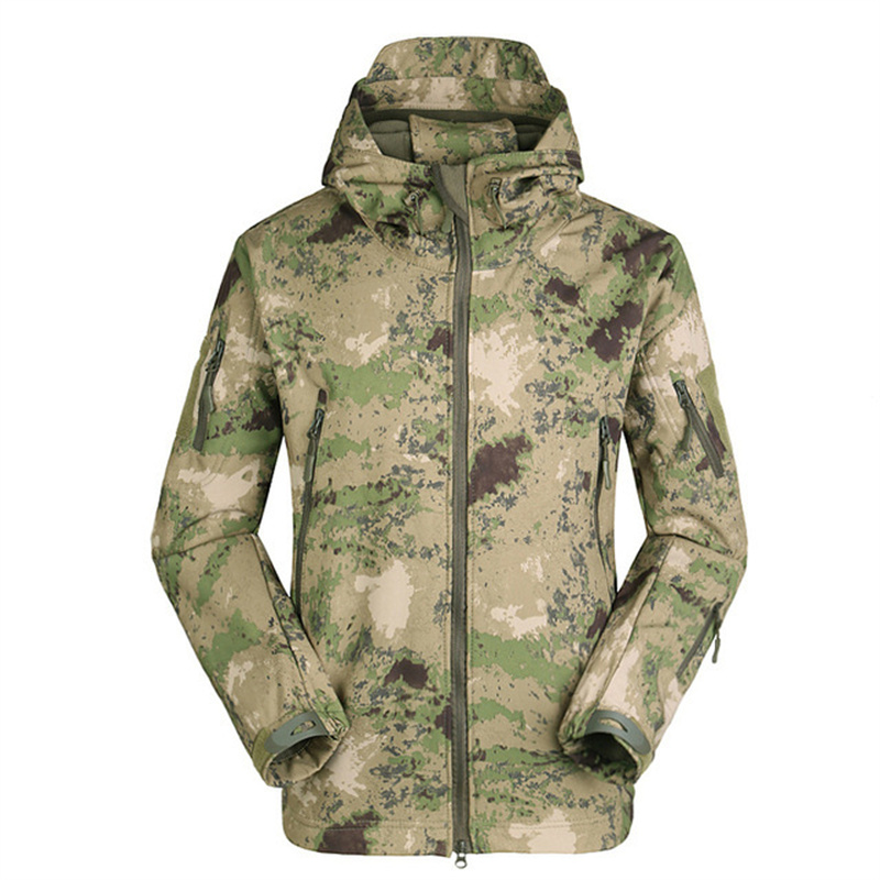 Men's Winter Tactical Military Jackets, Lightweight Water Resistant Hoodie Fleece Lined Softshell Jacket 