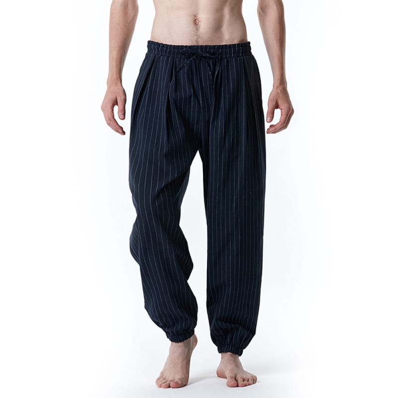 Men's Striped Joggers - Casual Loose Trousers Jogger Sweatpants