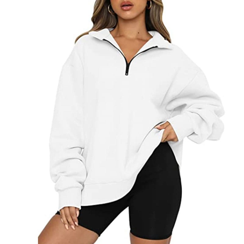 Women's Casual Long Sleeve Sweatshirts Half Zip Pullover Tops
