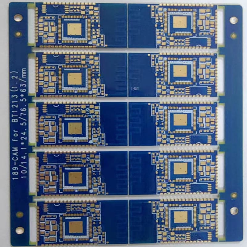 Pcb prototype pcb fabrication blue solder mask plated half-holes