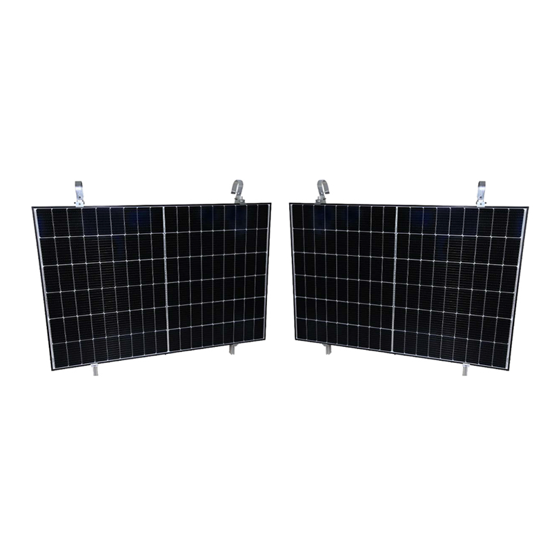  LEFENG 2PCS 410W Monocrystalline Silicon Solar Panel ON-Grid Photovoltaic Module Adjustable Mounting PV Module Solar Balcony System With 700W Micro Inverter and Bracket