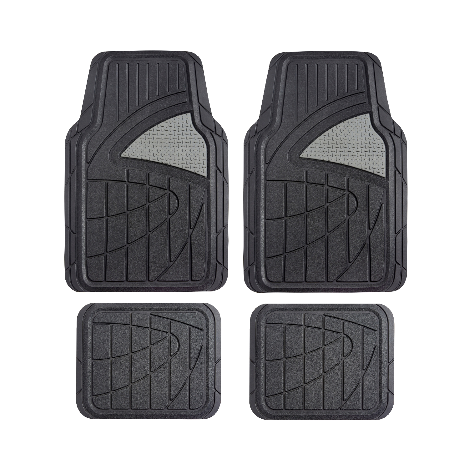 Deluxe universal 4pc car flooring mat Two-tone