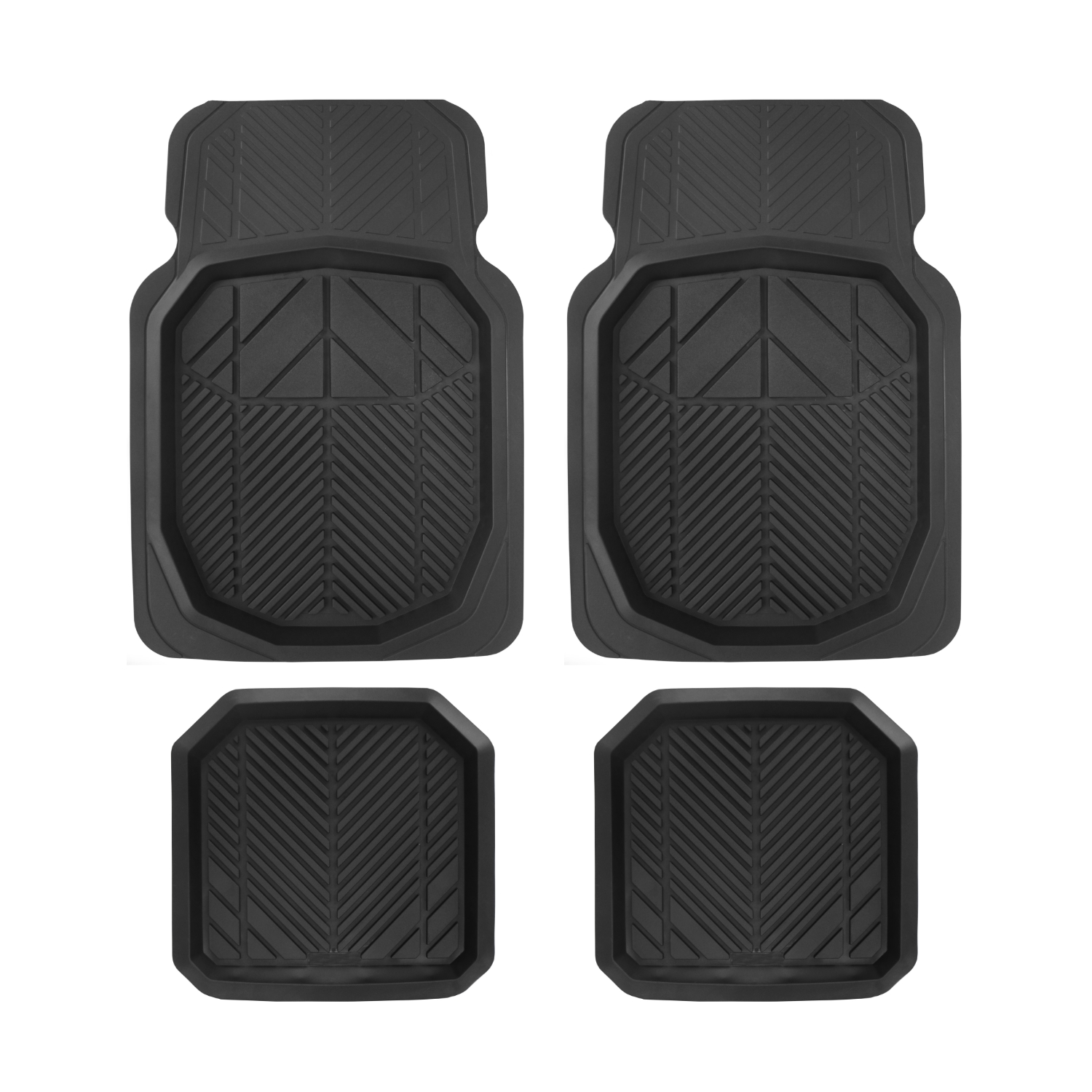 Universal basics 3-Piece All-Weather Protection Heavy Duty Rubber Floor Mats for Cars, SUVs, and Trucks 1884