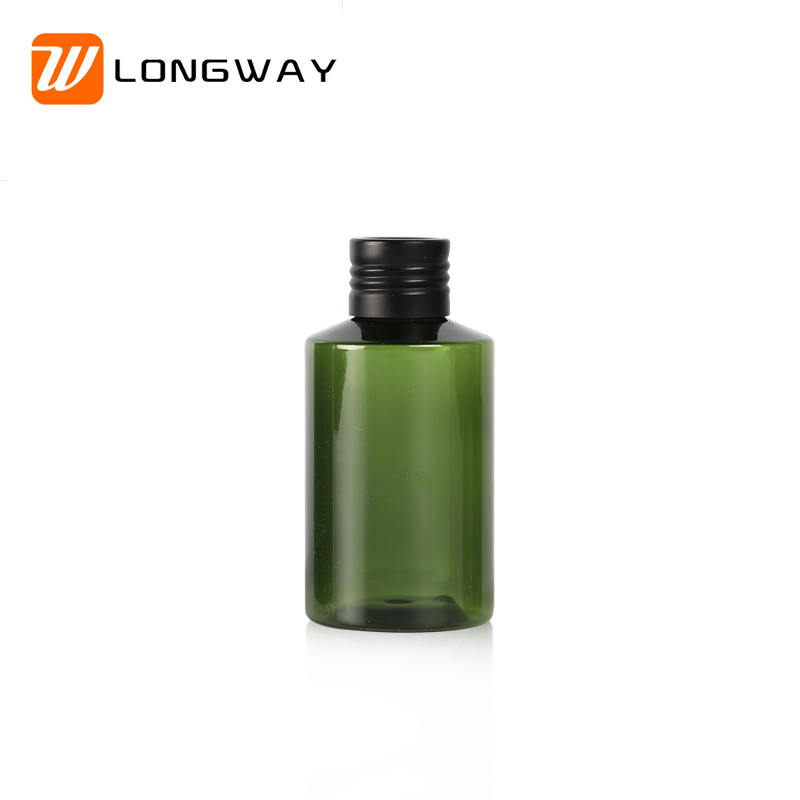 100ml  Plastic Dark Green Sloping Shoulder Aluminium Cap Bottle