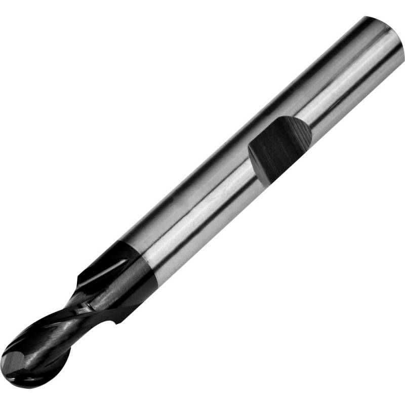 Premium Carbide spot drill with TiALN coating and 2 flutes, 120 degree angle and 1-1/4" flute length