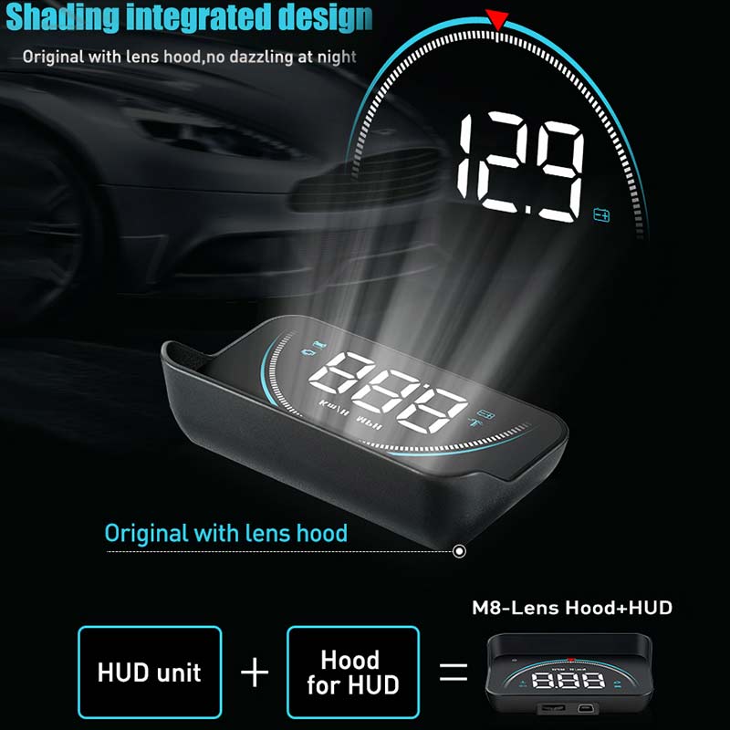Universal Head-Up Display for All Car Models - Displays Essential Driving Data
