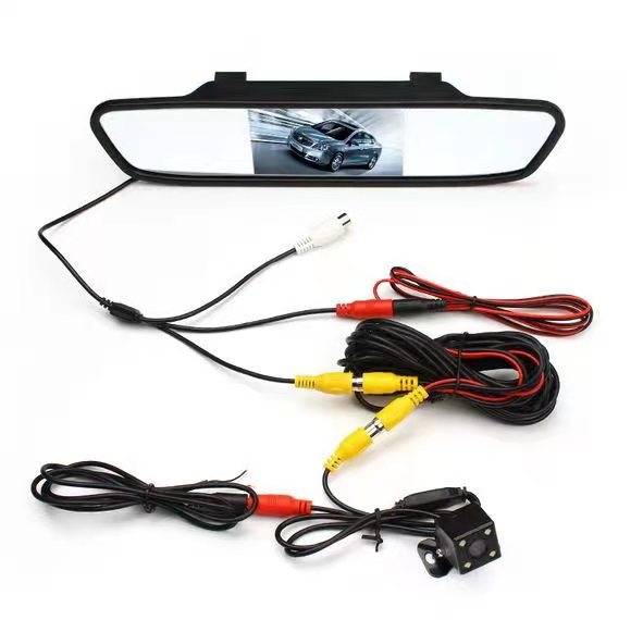  4.3inch LCD Car Camera Mirror  Rear View Mirror Camera Car Mirror Camera 1080P  