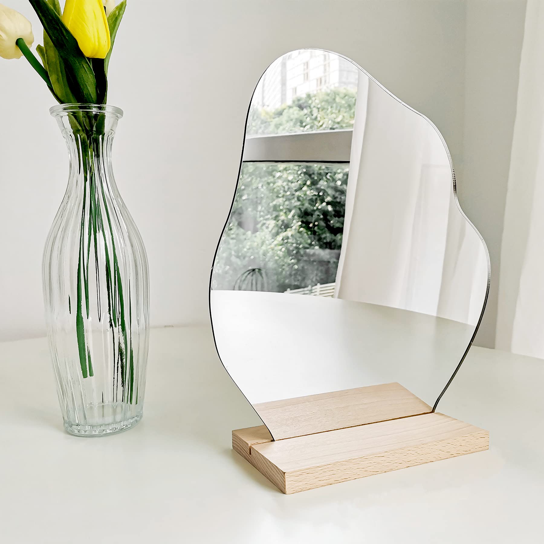 Aesthetic Room Decor Desk Irregular Mirror Frameless Asymmetrical Cloud Mirror