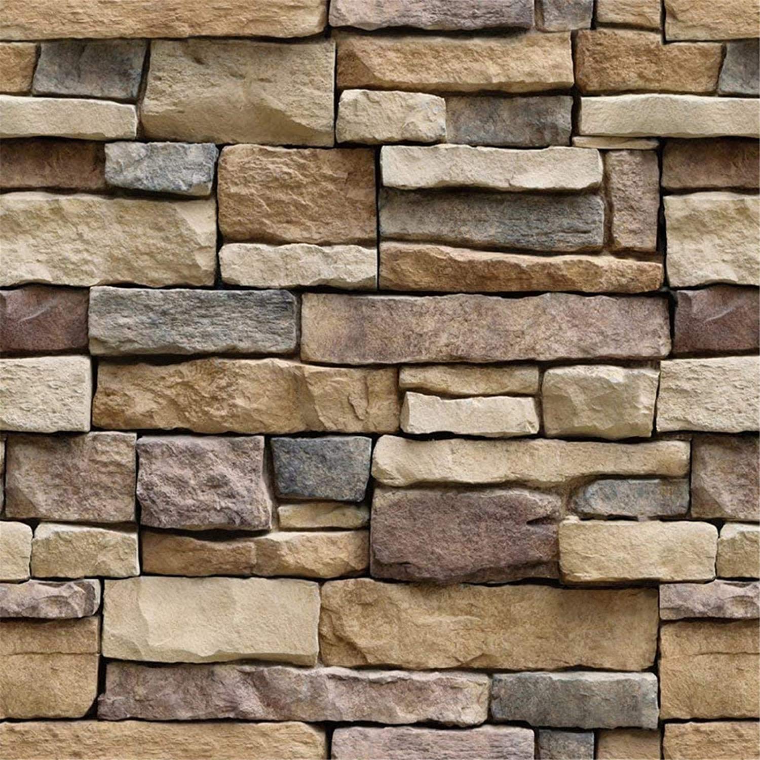 Wallpaper Stone Brick Wallpaper Waterproof Self-Adhesive Reform Decor