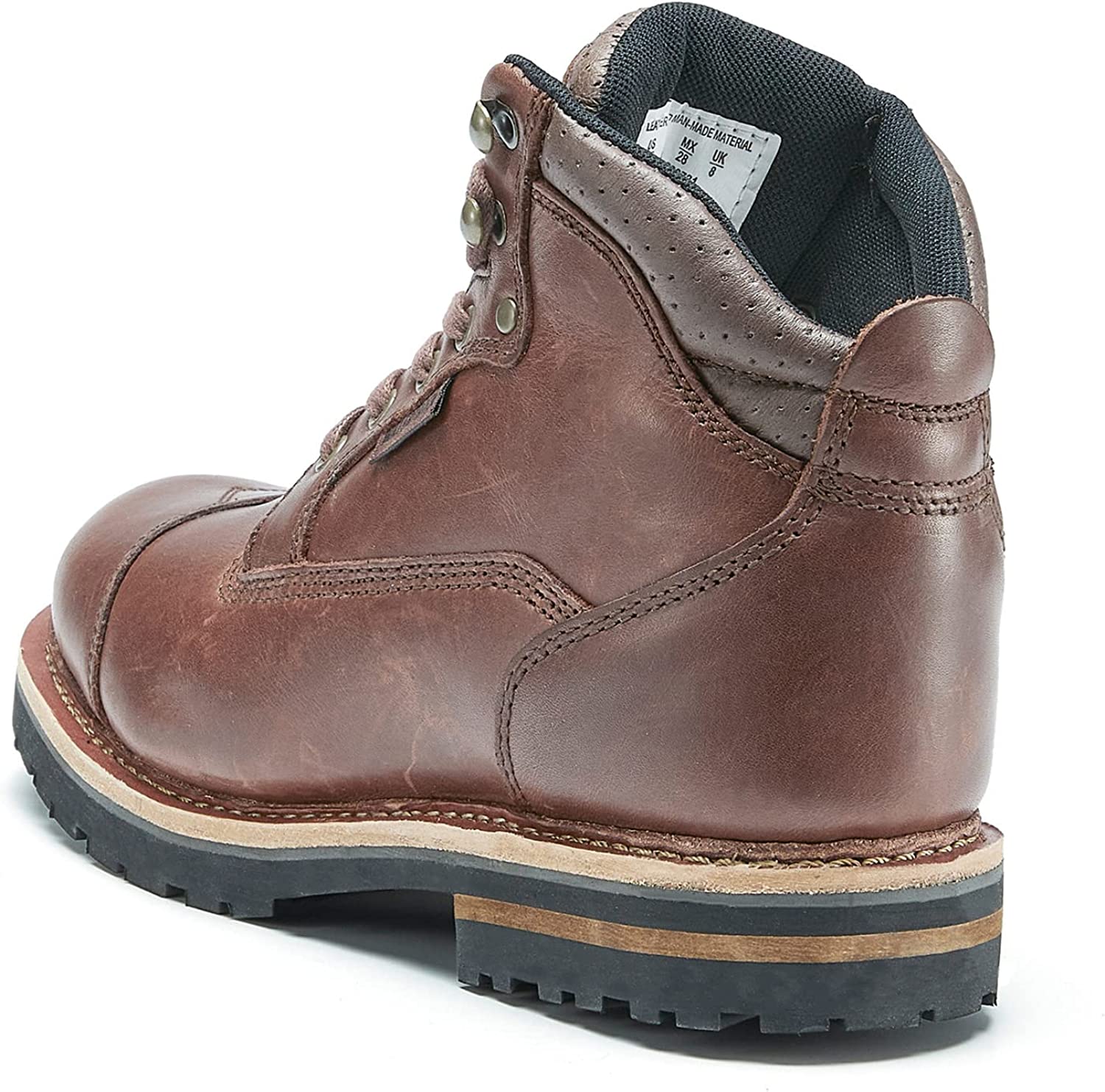 6 IN. Soft Toe Brown Leather Waterproof Work Boots Elk Woods Sherman 84431
