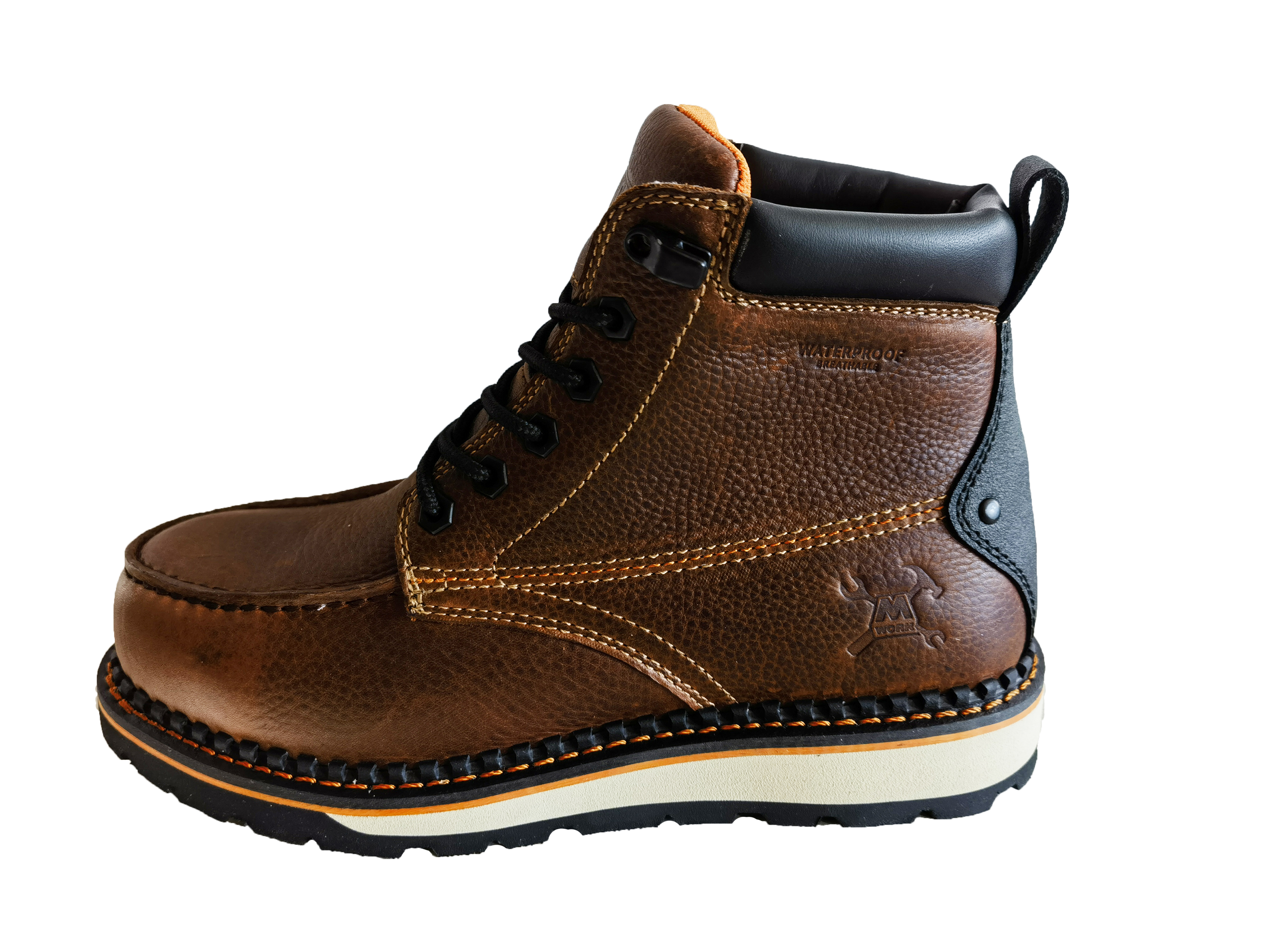Durable and Protective Leather Safety Footwear for Work