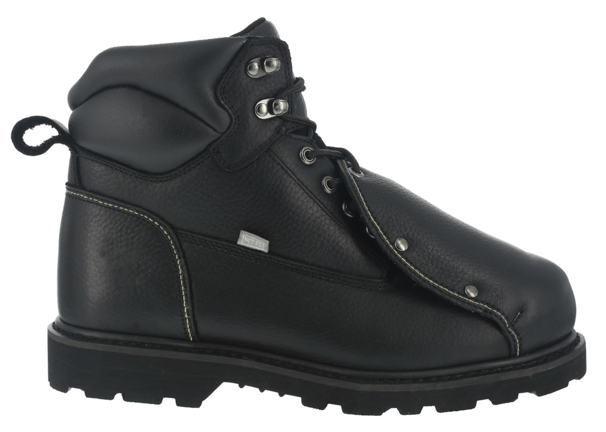 6 IN. Black Groundbreaker Steel toe Vibram sole Work Boot with External Met Guard